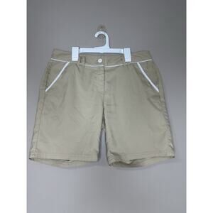 Fila Sport Golf Active Play Casual Dress Shorts With Pockets Khaki Womens Sz 12